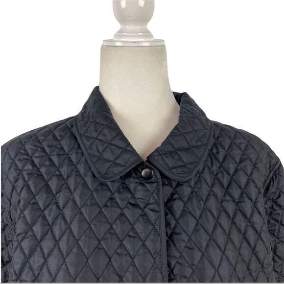 Mulberry Street Women's Size XL Black Quilted Long Jacket - Picture 7 of 15